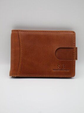RFID Blocking Slim Bifold Genuine Leather Front Pocket Wallets for Men
